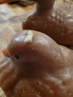 3 Vintage Brown Duck Family Candle Molded Wax Cabin Hinting Decor
