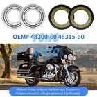 1  Fork Neck Post Stem Bearing Race Dust Seals Set For Harley Road King Fat Boy