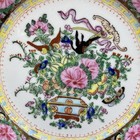 Zhongguo Zhi Zao  China  Rose Canton  Hand Painted  Bread Plate  7   