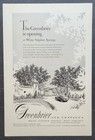 1948 Greenbrier White Sulphur Springs Wv Vintage Print Ad Post War Living A151