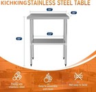 30  X 30  Stainless Steel Nsf Commercial Kitchen Prep Work Table W  Backsplash