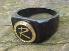 1950-60s Rambler  r  Black Ring Size  12 Nos Unique Logo Hi-quality W Blemish