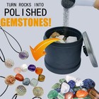 6 In 1 Rock Tumbler Grit Full Function Set     4 Step Tumbling Grit  1 Ceramic    