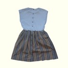 Burberry Vtg 90 Y2k Tan Plaid Button Dress Casual Designer Teen Girls Sz 14y