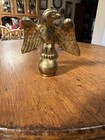 Vintage Brass American Eagle Finial 2    Tall Lamp Flag Pole Topper No Threads