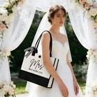 Mrs Canvas Tote Bag - Bridal Shower Wedding Gift Bride To Be  Bachelorette Pa   