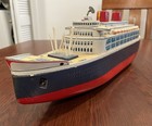 Vintage modern Toy tin Battery Operated Queen Mary Oceanliner Toy  1960   s -works