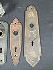    lot Antique Victorian Ornate Brass Plated Cast Door Hardware Glass Door Knobs