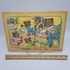 Fisher Price Bear Cubs Wooden Peg Puzzle 2714 1984 Mama Baby Wood Preschool