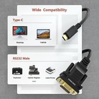 Usb C To Rs232 Db9 Serial Port Adapter Cable W Ftdi Chipset Supports Windows 10