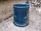 Devonway Kingsbridge Pottery Mayflower Commerative Tankard In Blue Glaze