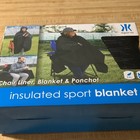 Outdoor Football Season Insulated  Blanket poncho Black-brand New -kijaro Brand