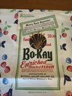 Vintage 1930s 40s Fruit Cotton Feedsack 50lb Full Unopened W  Label Bo-kay Flour