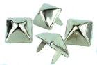 Pyramid Stud Silver 1 2  12mm Steel 2 Prongs Punk Bikers Jacket  Shoes Usa Made