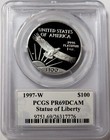 1997 W Platinum  100 American Eagle 1 Oz Diehl Signed Proof Coin Pcgs Pr 69 Dcam