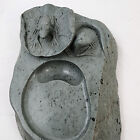 Chinese Ink Stone 2006 Yuan Carved Green Tone With Frogs And Lilypad Calligraphy
