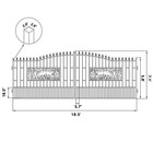 18x7 Ft Steel Dual Swing Driveway Gate deer Style  Powder Coated Rust Resistant