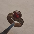 Ultra Rare Ancient Silver Antique Roman Ring Artifact Stunning With Red Stone
