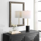 Uttermost 09944 Silvio Vanity Mirror Silver Champagne Black Iron 23  X 33 