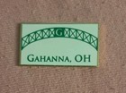 City Of Gahanna Ohio Franklin County Travel Souvenir Lapel Pin White Green
