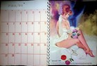 1966 Artist   s Sketchbook Calendar Fritz Willis Pin-up Art Spiral Bound Vintage M