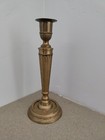 Candle Stick Holder Ornate Heavy Brass Hollywood Regency 12  Vintage Tarnished