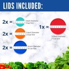 Replacement Lids For Pyrex Glass Containers 1-cup 2-cup 4-cup 7 Cup Round 7pcs