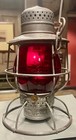 Frisco Railroad Star Headlight Lantern And Cast Red Corning Globe