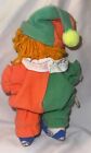 1979 Dan-dee Imports Plush Clown 8    Toy Creepy Green Blue Shoes Vintage Stuffed