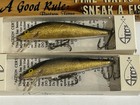 Lot Of 2 Vintage Ac Shiner No  375 Wooden Jerkbaits Fishing Lures Nos Tackle 