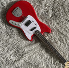 Custom Ms Electric Guitar Red Vintage Chrome Hardware Rosewood Fretboard