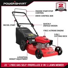 Powersmart Self Propelled Lawn Mower 22    Gas Powered  170cc  Steel Deck  New