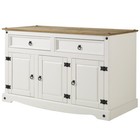 Large Wood Dining Room Server Buffet Cabinet Farmhouse Sideboard Storage White