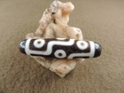 9 Eyes Tibetan Old Agate Dzi Beads Amulet Pendant Bracelet Ancient Gzi Bead J8