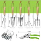 Workpro 8-piece Garden Tools Set Stainless Steel Heavy Duty Gardening Tools Usa