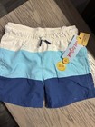 Cat   Jack Boys 3-piece Swim Set Xs  4 5  Colorblock Rash Guard   Trunks