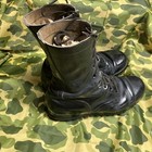 Vintage Rosearch Combat Boots Mens 10 5 R Black Leather Military Lace Up