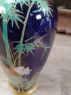 Antique Japanese Satsuma Ware Meiji Baluster Vase W Bamboo Tree Flowers