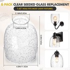 6 Pack Clear Seeded Glass Shade Replacement 1 65  Fitter  5 47  X 4 76  Ceili   