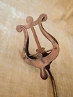 Vintage Brass Lyre Shaped Sheet Music Clip