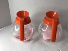 Set Of 2 - Orange Rim 8 Cup Prairie Fire Coffee Pot  Germany New