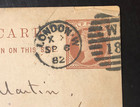 1882 London England Postal Stationery Postcard Cover Half Penny  15 Buckingham 