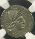 Roman Republic Rutilius Flaccus Denarius Ngc Au Ancient Silver Coin
