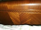 3-piece Brown Medium Wood Bedroom Set  Bed  Mirrored Armoire  Vanity Drawers