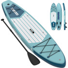 11  Ultra Wide Inflatable Paddle Board  450lbs Cap  Wood Grain Deck  Backpack