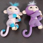 Wowwee Fingerlings Interactive Baby Monkey Lot Of 2 Purple   Blue
