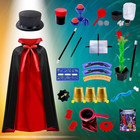 Kids Magic Kit  Magician Costume For Pretend Play  Magic Set With Instructions F