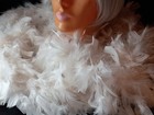 Full   Fluffy Fancy White Feather Boa 85 In     b-w    Ak 4