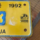1492-1992 First Landfall Inagua  Bahamas Motorcycle License Plate 