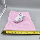 True Baby Pink Unicorn Lovey Security Blanket Plush White Glittery Small Soft